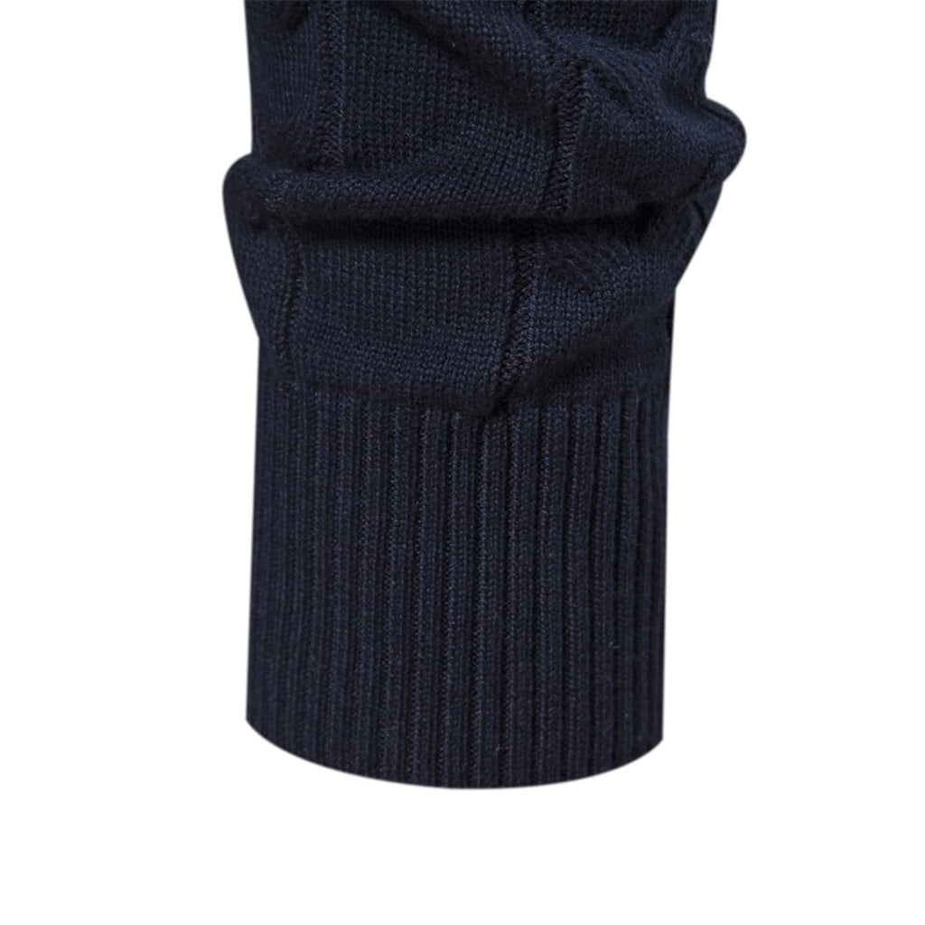 Men's Half-Zip Stand Collar Polo Sweater
