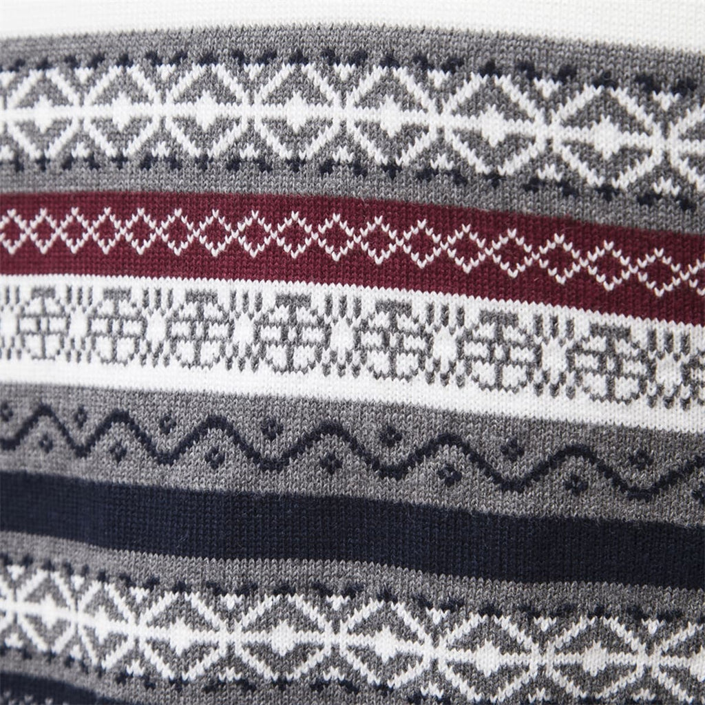 Men's Half-Zip Stand Collar Polo Sweater